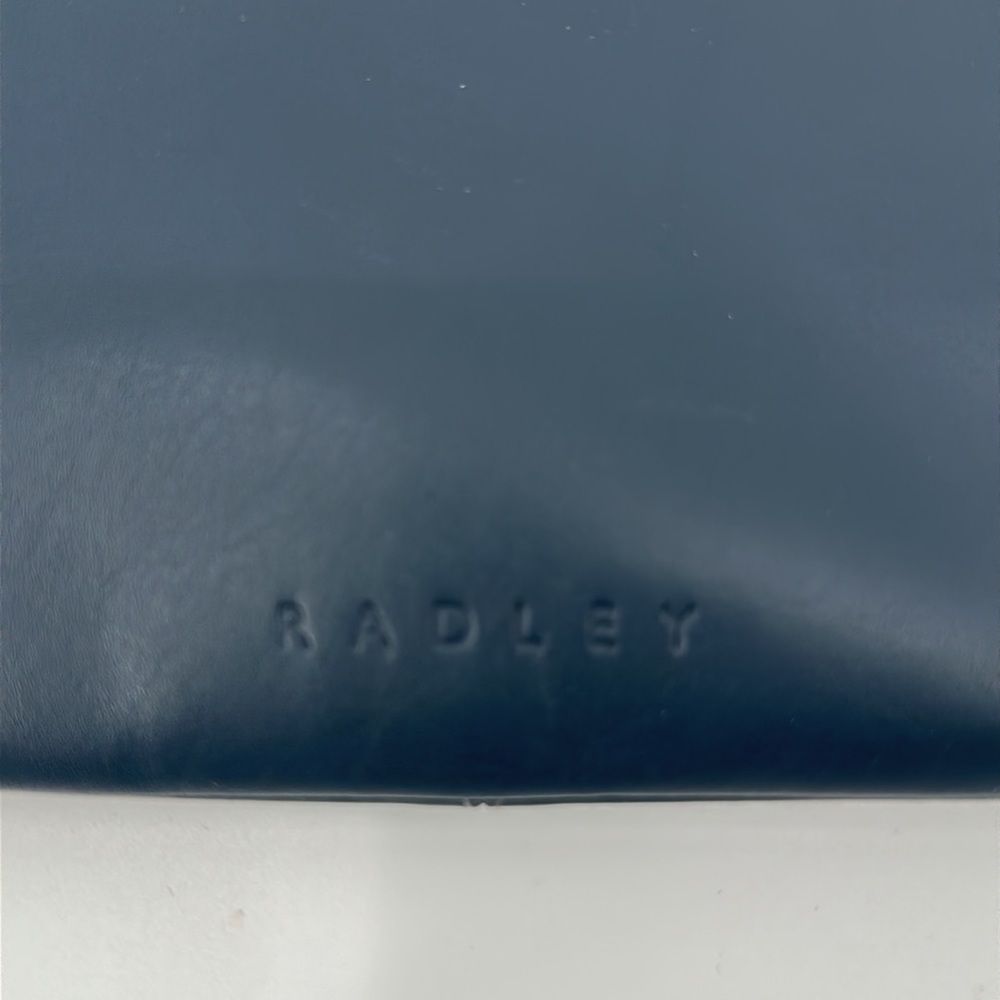 Radley London Blue Leather Adjustable Strap Crossbody Purse - Picture 9 of 12